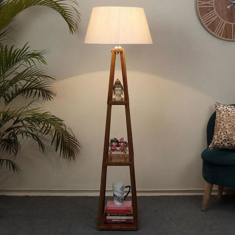 Blace Netima Floor Lamp With Shelf - Bisque media 1