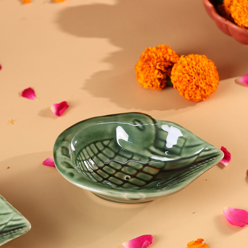 Hamsa Ceramic Incense Holder