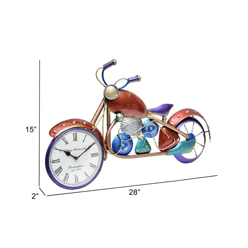 Dynamic Motorcycle Theme Metal Wall Clock media 7