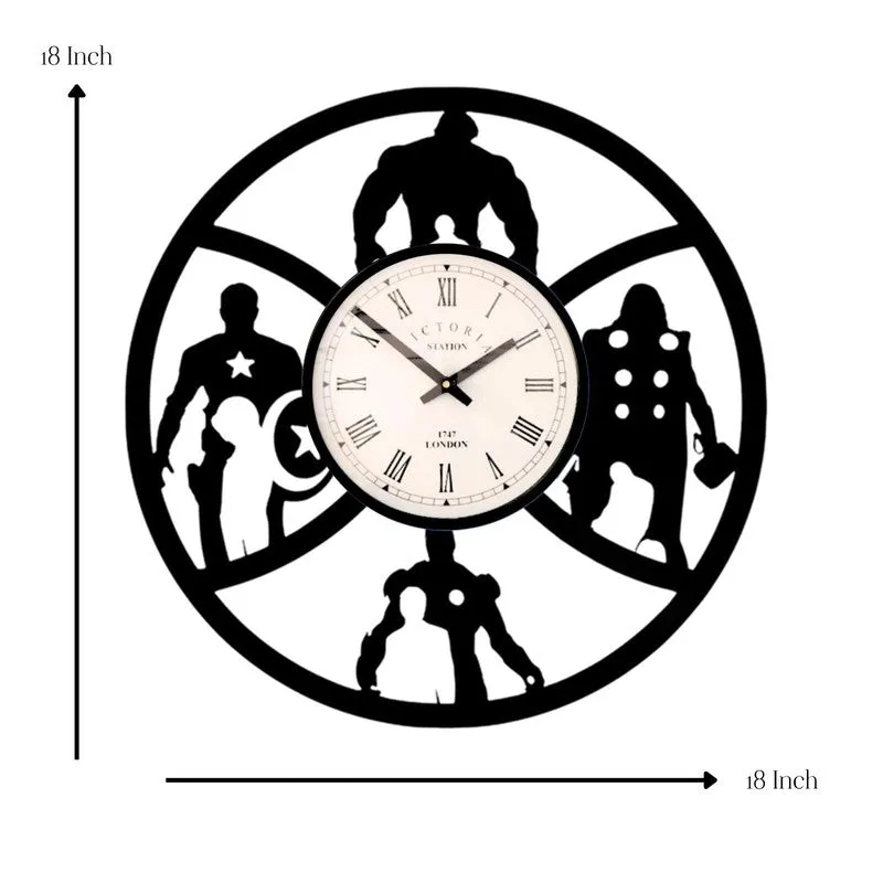 Superheroes Steel Analog Wall Clock media 7