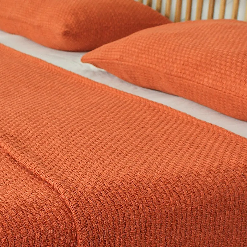 Solara Whim Handloom Bedcovers - Orange media 5