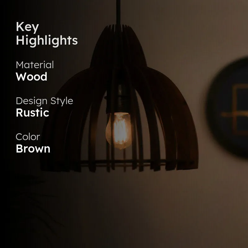 Shine On Wooden Ceiling Lamp media 2