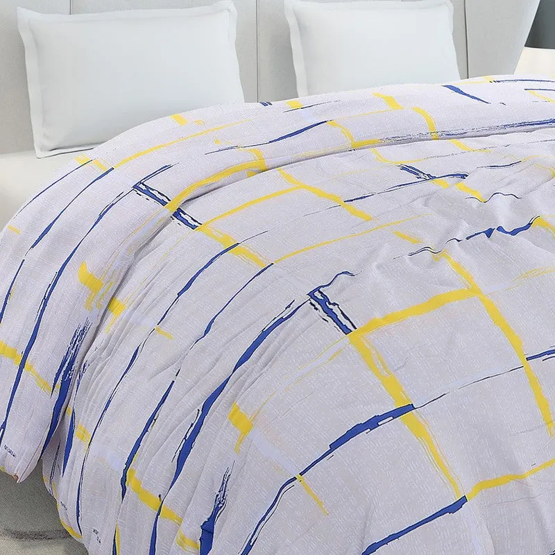 Monte Carlo Blockscape Geometric Polyester Duvet Covers (White) - 210 GSM media 5