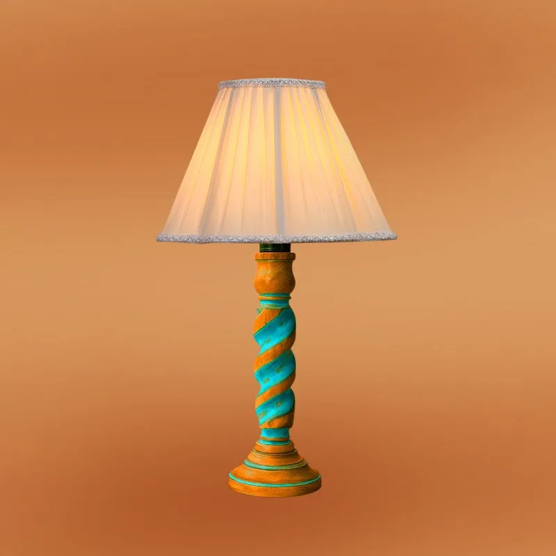 Elara Niro Wooden Table Lamp - OffWhite media 6