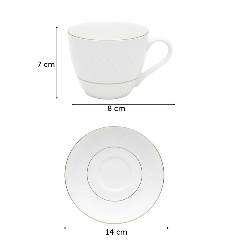 Kane Bone China Cup & Saucer (175 ML) - Twelve Piece Set media 7