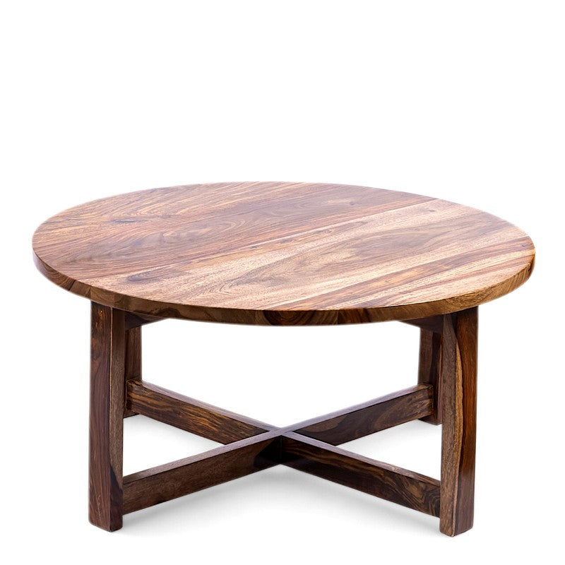 Hervon Sheesham Wooden Center Table with Stools and Cushions (Brown) - Nine Piece Set media 6