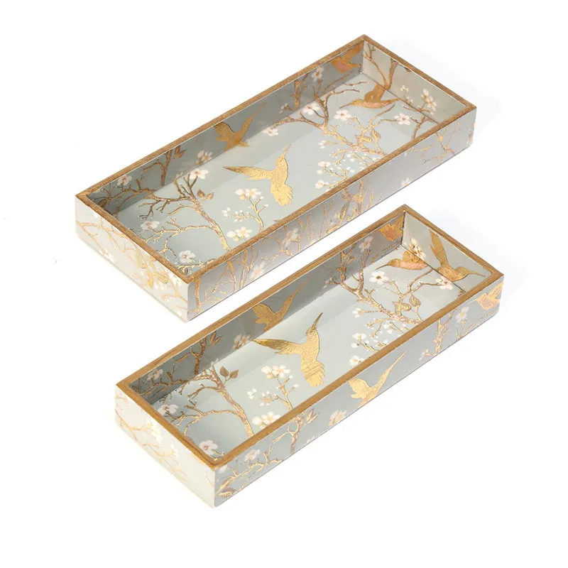 Sterling Flight Enamel Coated Serving Tray (Rectangle) - Set Of Two media 3