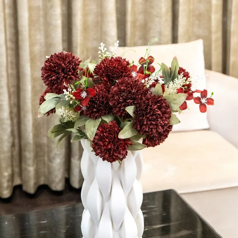 AarviDecor Crimson Bloom Silk Artificial Flowers media 4