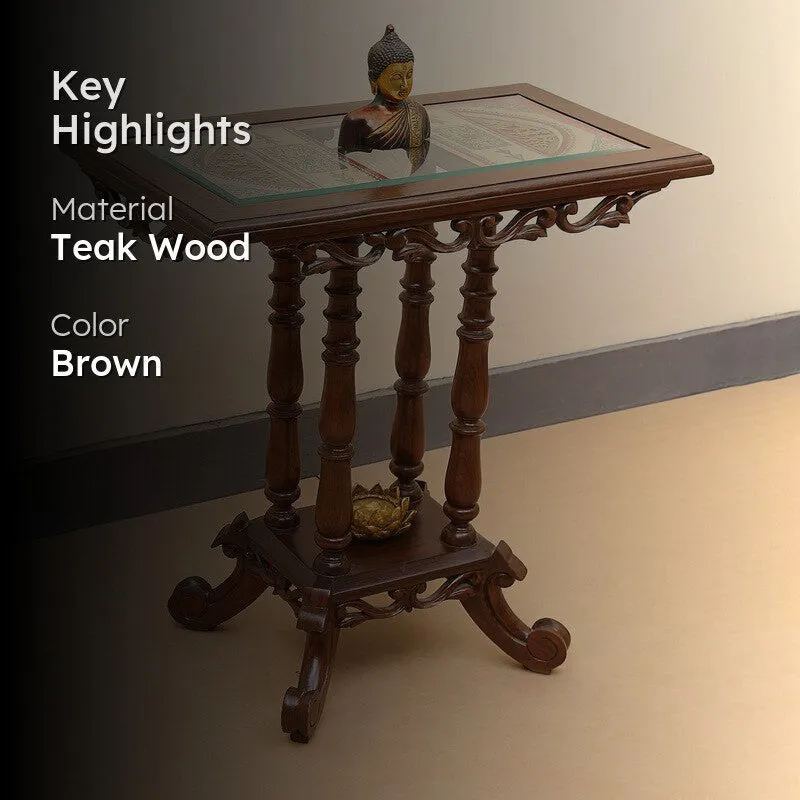 Kama Teak Wood Console Table media 2