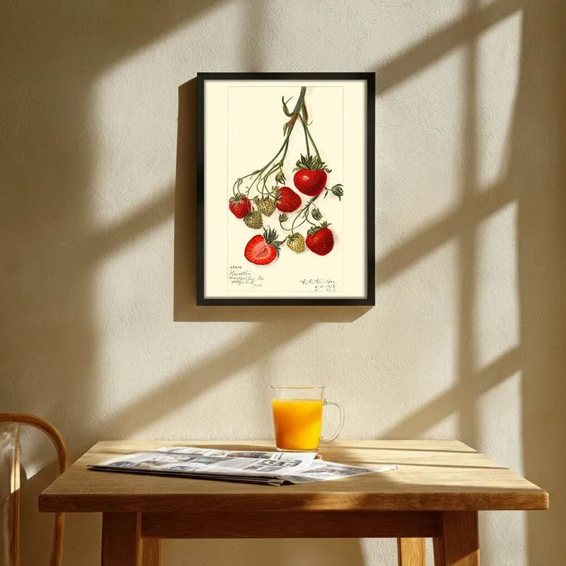 Sweet Citrus Archival Canvas Wall Art - Black media 1