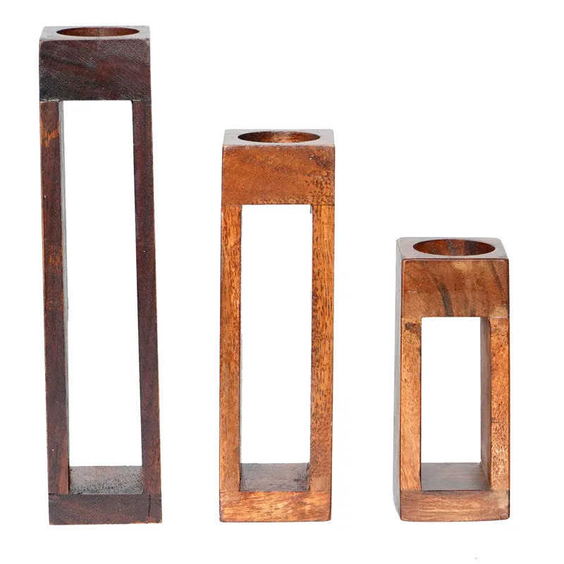 Cedar Glow Tea Light Holder - Set Of Three media 5