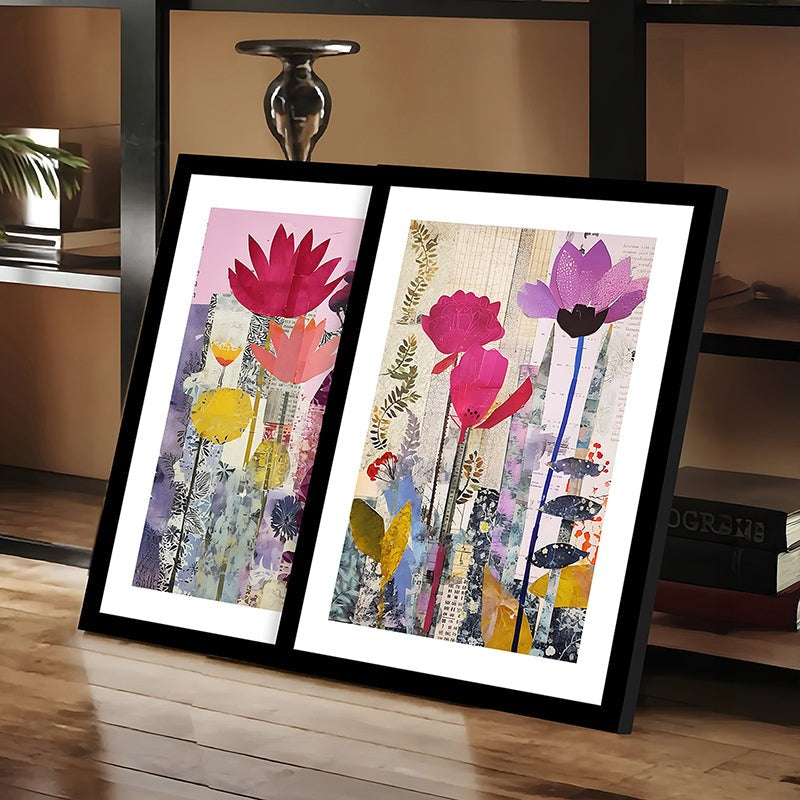 Flora Trance Wall Art With Frame - Set Of Two media 8