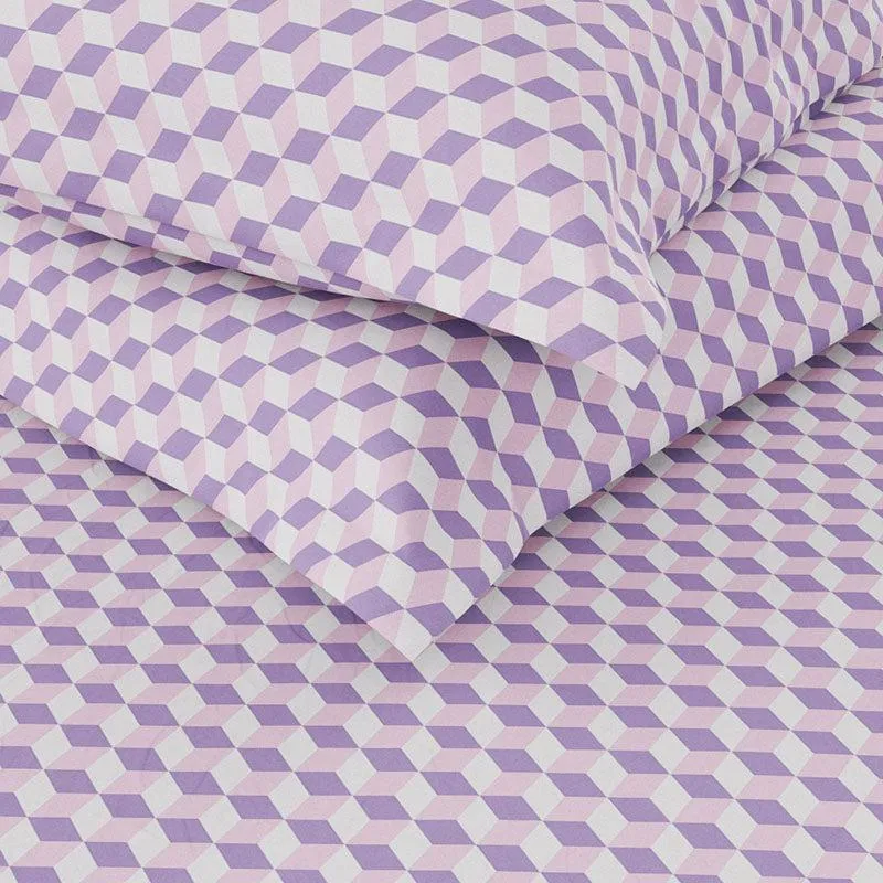 Nautica Velvet Cloud Cotton Bedsheet (Lilac) - 160 TC media 5
