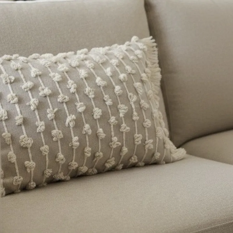Bunchy Knot Embroidered cushion cover media 3