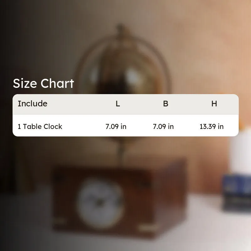 Premium Pedestal Table Clock Gold media 11