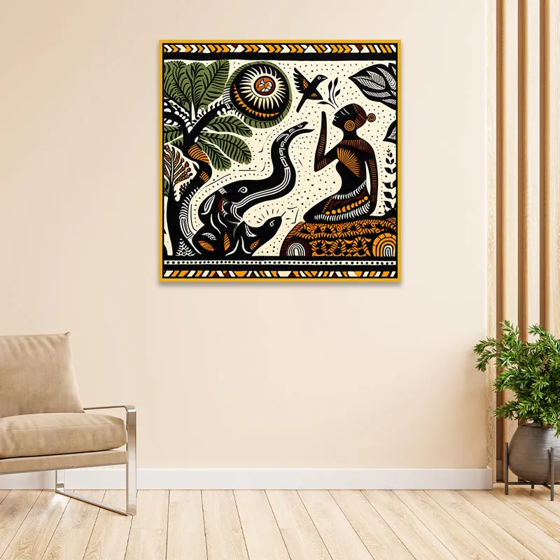 Tribal Dreams Canvas Wall Art With Frame media 5