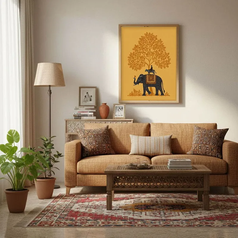 Vanraj Canvas Wall Painting With Brown Frame media 4