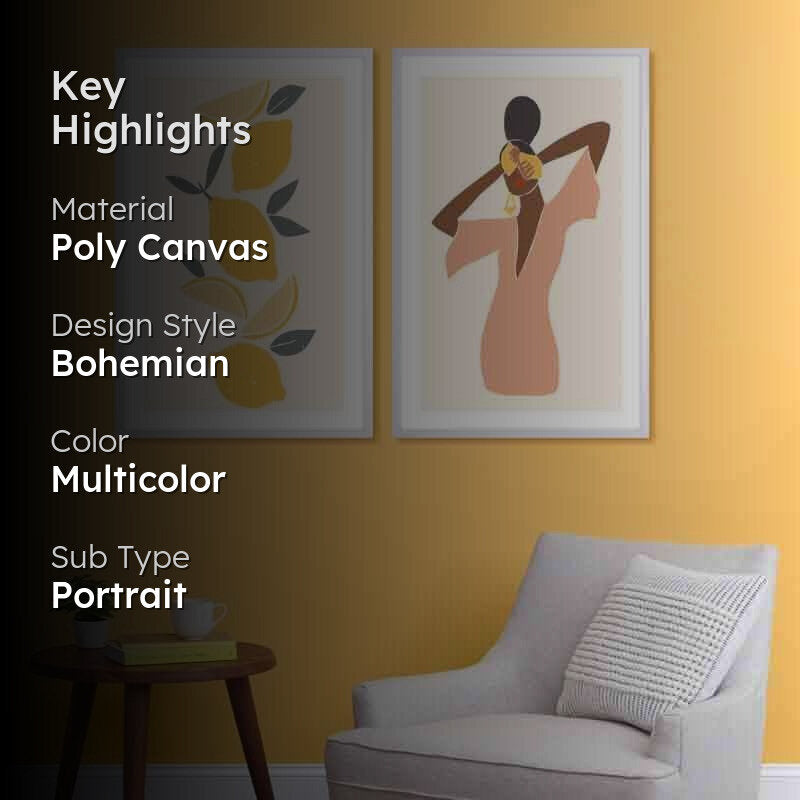 Life's Lemons Poly Canvas Wall Art - Set Of Two media 2