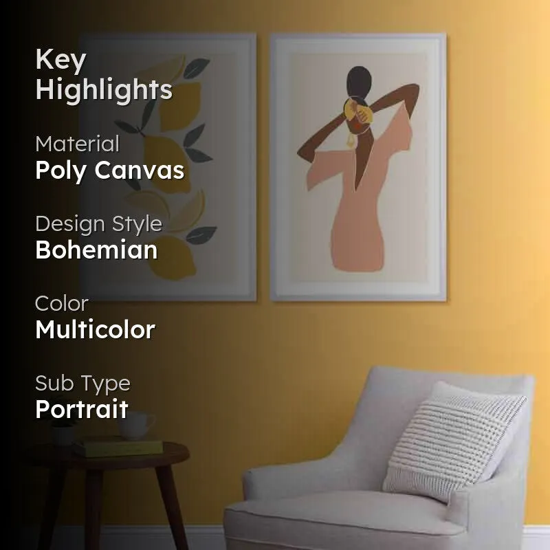 Life's Lemons Poly Canvas Wall Art - Set Of Two media 2