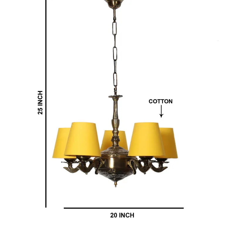 Magi Conical Golden Antique Ceiling Lamp media 6