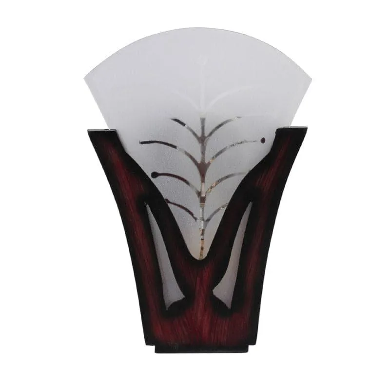 Blora Glass & Wooden Wall Lamp media 4