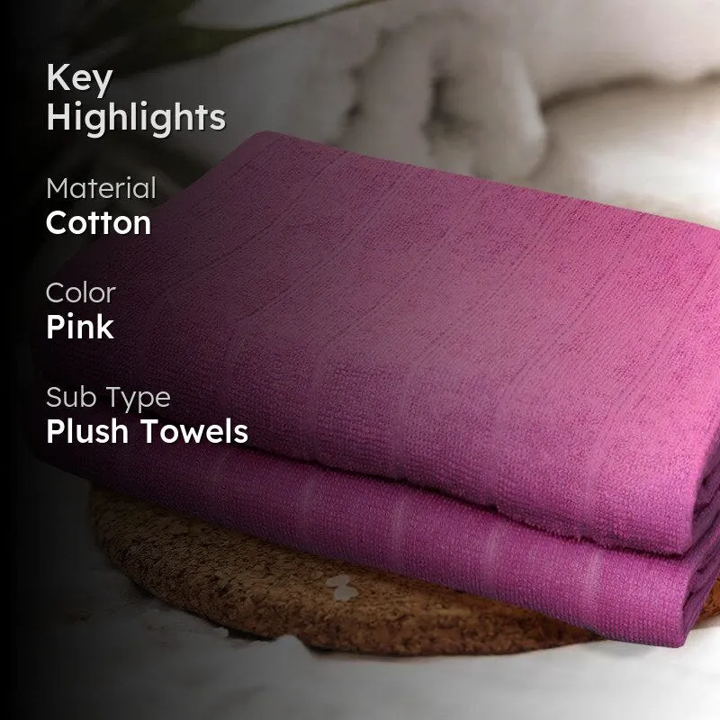 Sarda Bath Towel (Purple) - Set Of Two media 2