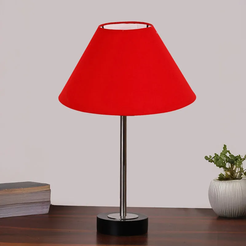 Cotin II Rodin Wooden Table Lamp - Red,Silver,Black media 3