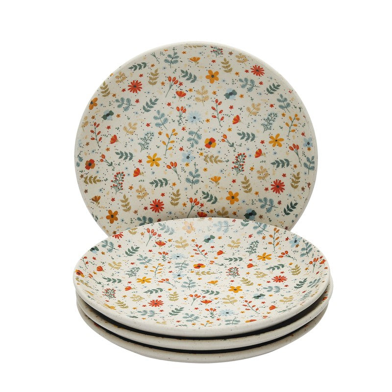 Monochrome Blossom Dinner Plates - Set Of Four media 3