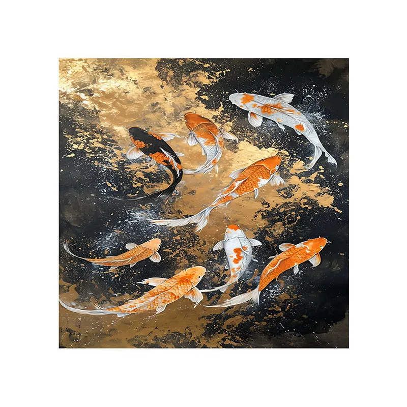 Koi Fish Poly Canvas Wall Painting media 5