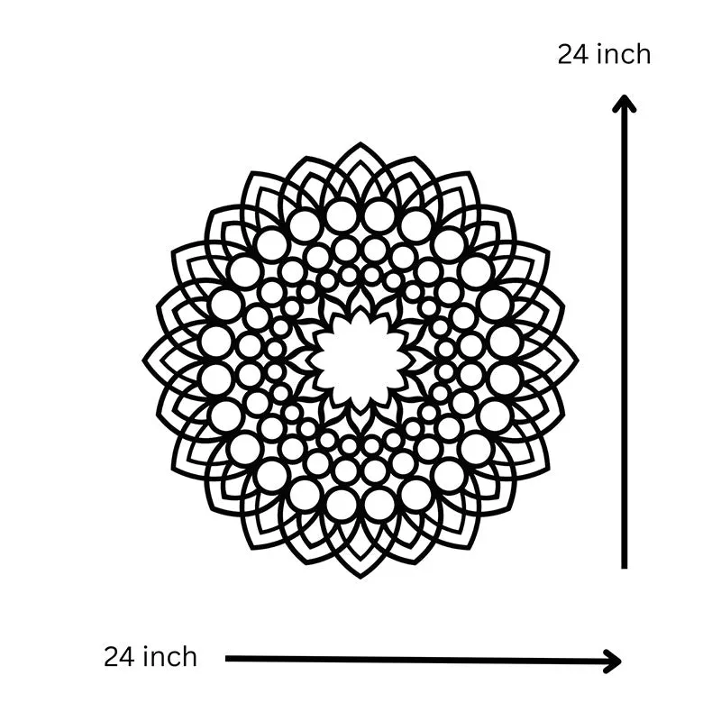 Ikso Mandala Black Iron Wall Accent media 6