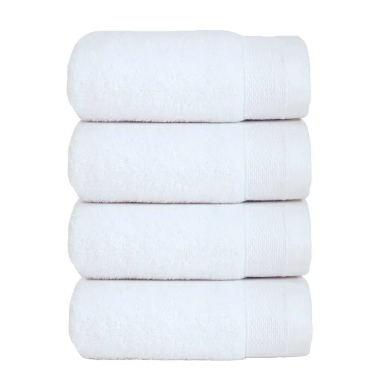 Micro Cotton Soft Serenity Solid Face Towel (White) - Set Of Four media 3
