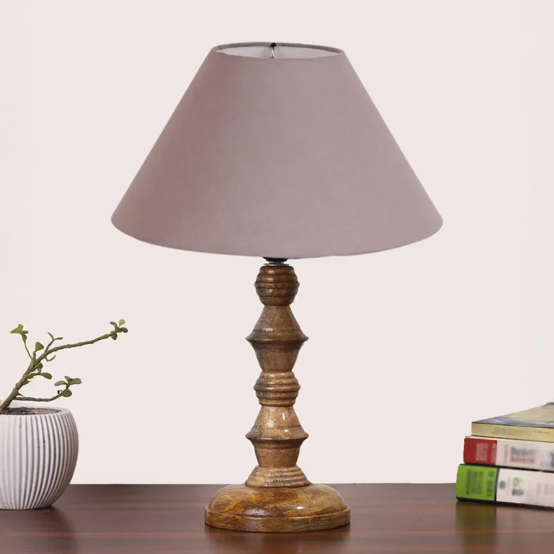 Cotin II Timber Wooden Table Lamp - Grey,Brown media 3