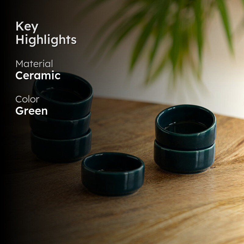 Shilpika Ceramic Dip Bowl (30 mL) - Set Of Six media 2