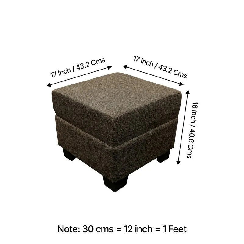 Krixon Pine Wood Pouffe (Brown) - Set Of Two media 9