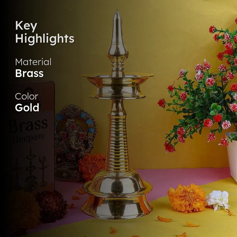 Vibhava Brass Lamp - Large media 2