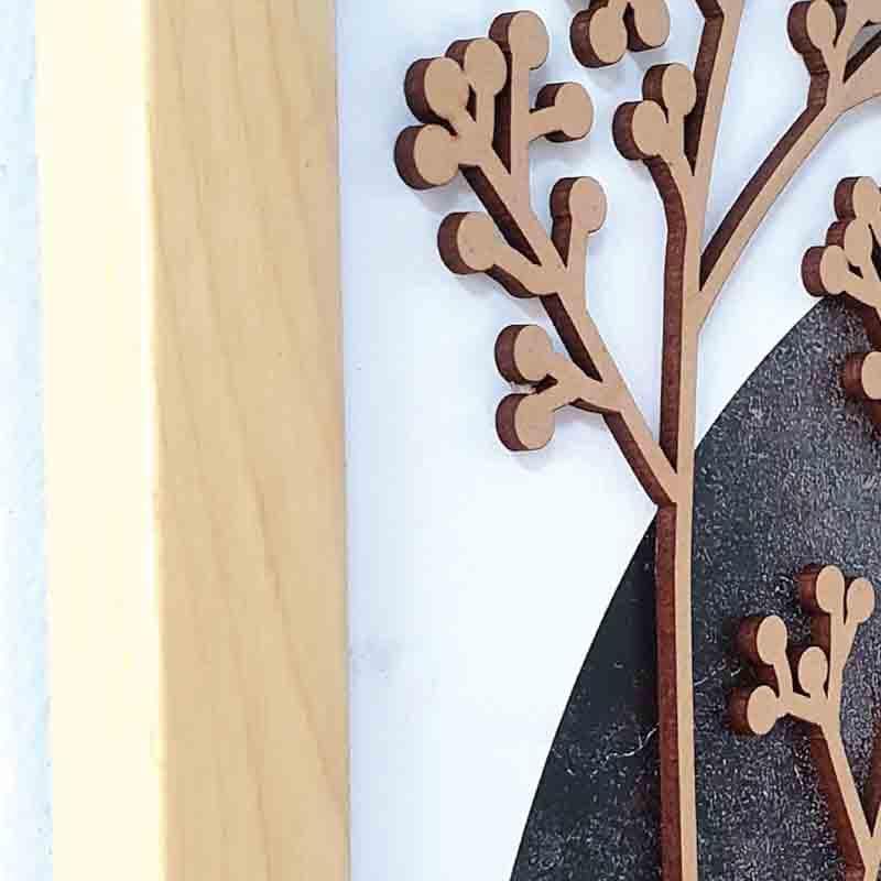 Gold Etched Leaves Wall Art - Set Of Two - Grey/Blue media 5