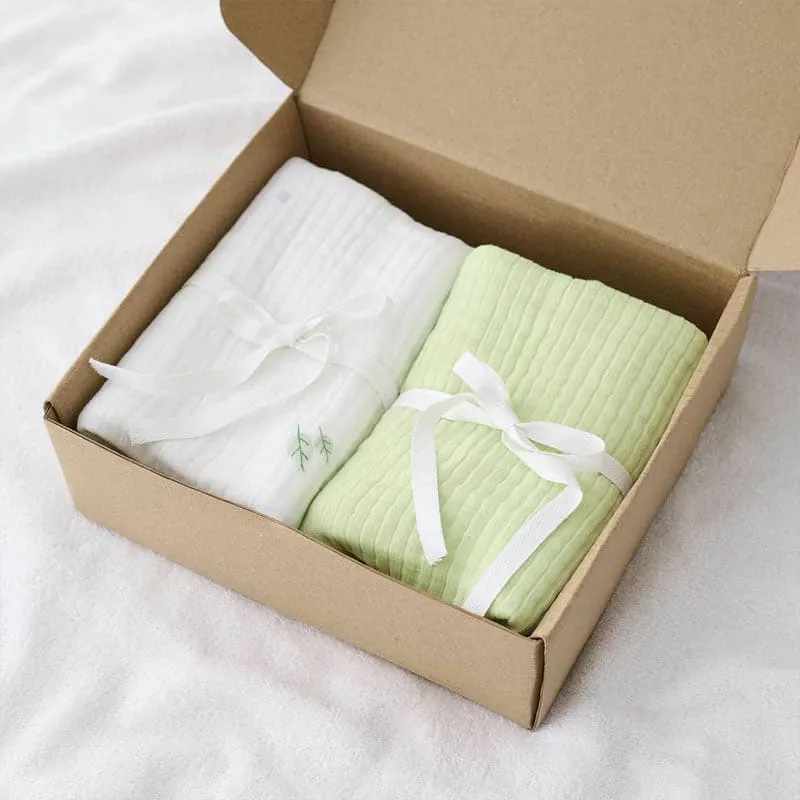 Little Maive Baby Bath Towel (Green) - Set Of Two media 3