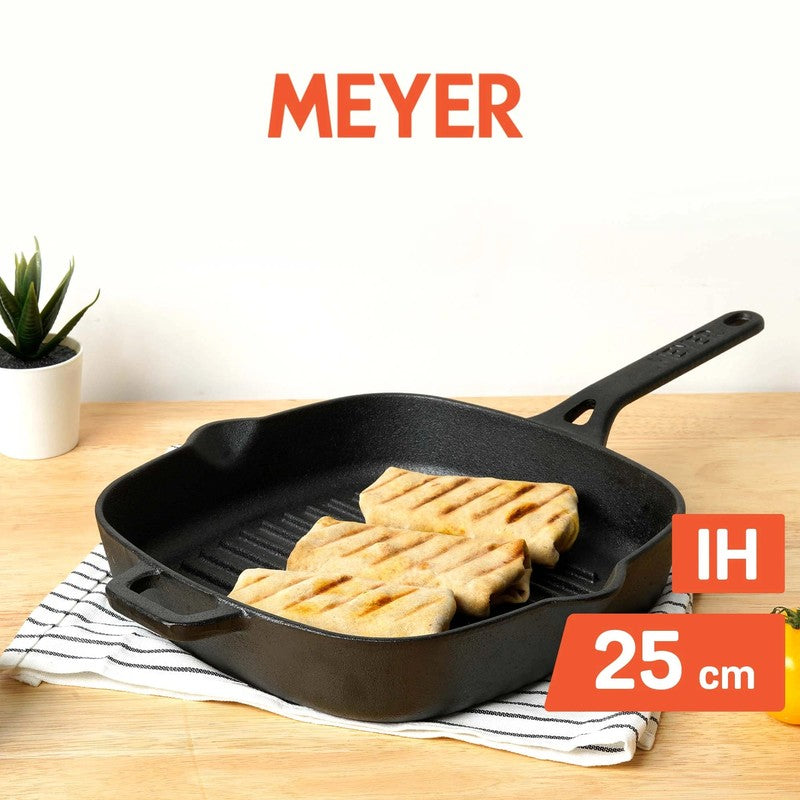 Meyer Long Handle Cast Iron Grill Pan media 7