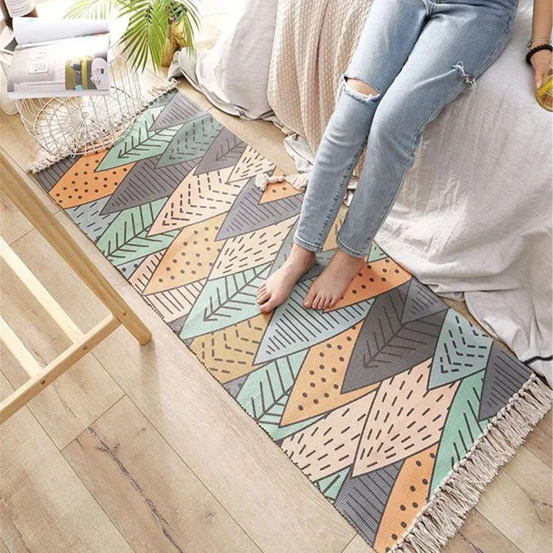 Leafy Lemour Cotton Runner Rug media 1