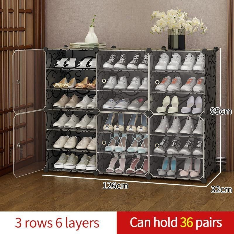 UrbanTread Black Plastic & Metal Shoe Racks media 7