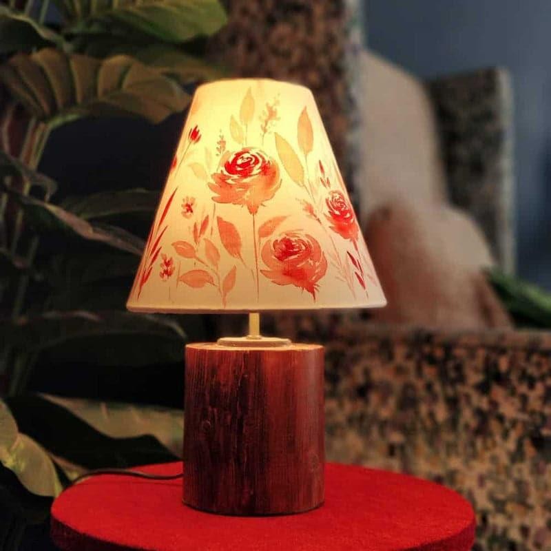 Florina Bloom Handpainted Fabric Table Lamp - Multicolor
