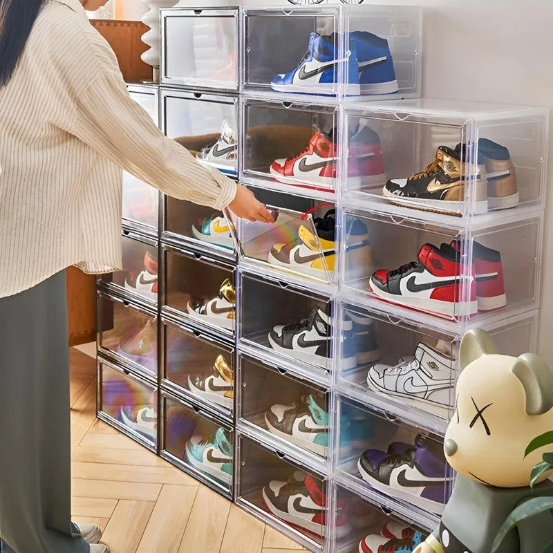 Space Saving Transparent Stackable Shoe Racks - Set Of Two media 9