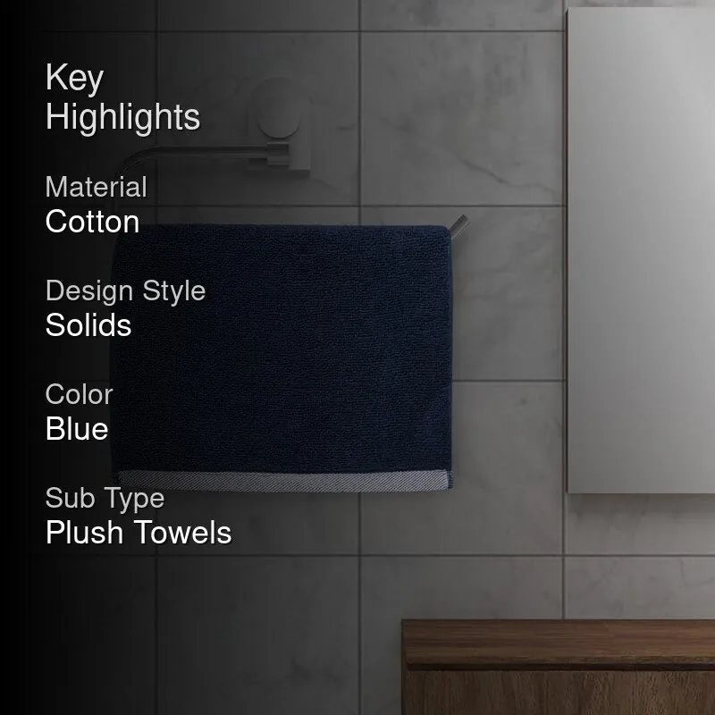 Hue Haven Face Towel (Navy) - Set of Four media 2