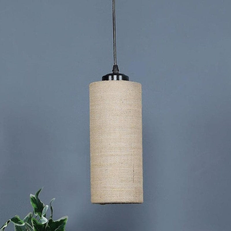 EarthWeave Fabric Ceiling Lamp - Beige media 4