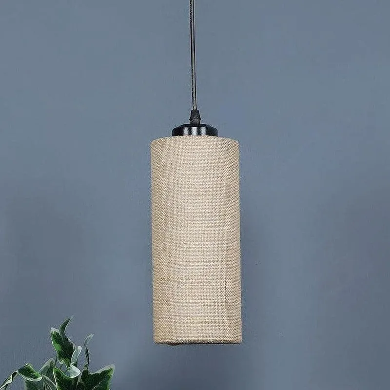 EarthWeave Fabric Ceiling Lamp - Beige media 4