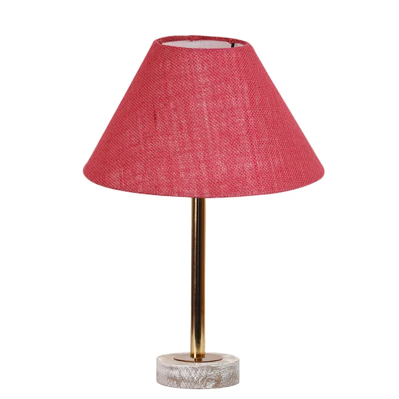 Sienna II Rodin Wooden Table Lamp - Pink,Gold,White media 4