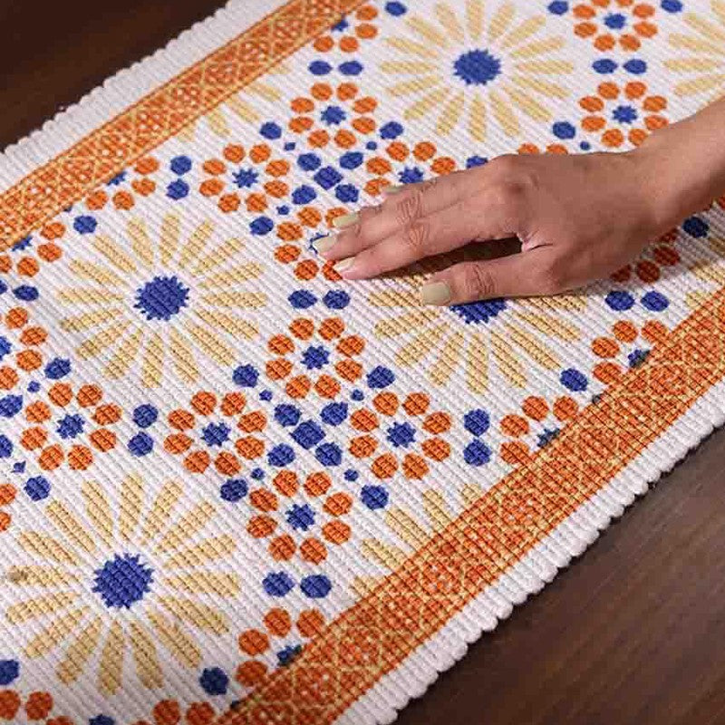 Cindra Handwoven Tasseled Cotton Table Runner media 7