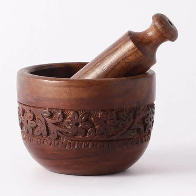 Natura Carved Mortar & Pestle media 6