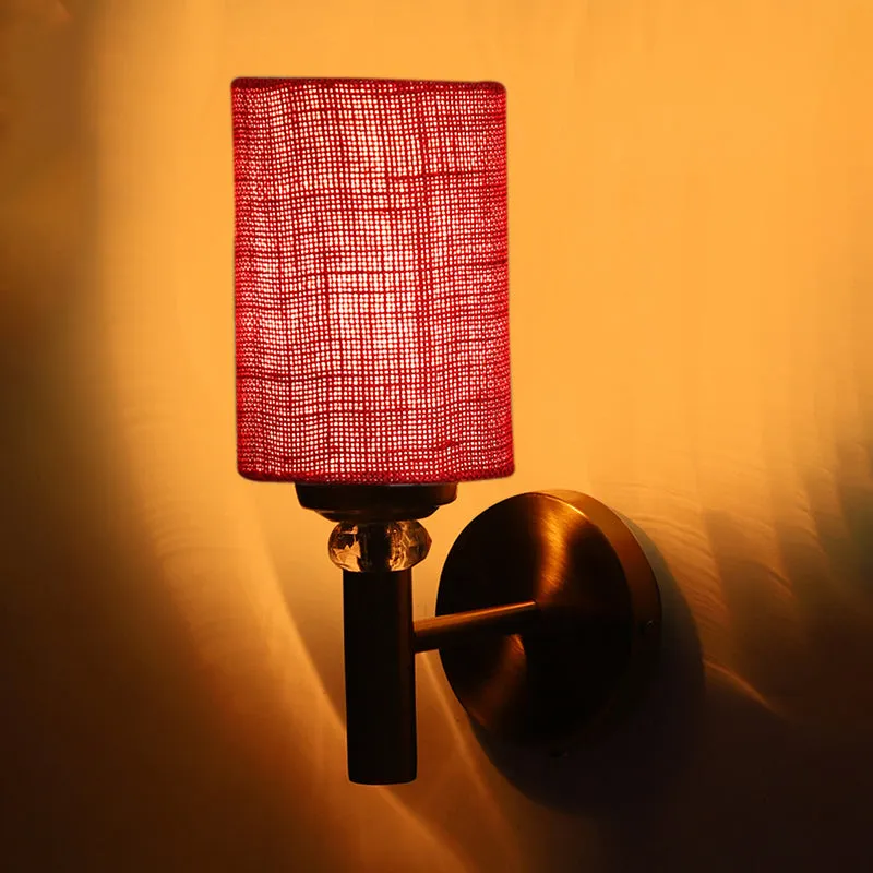 Sienna Jute Wall Lamp - Maroon media 5