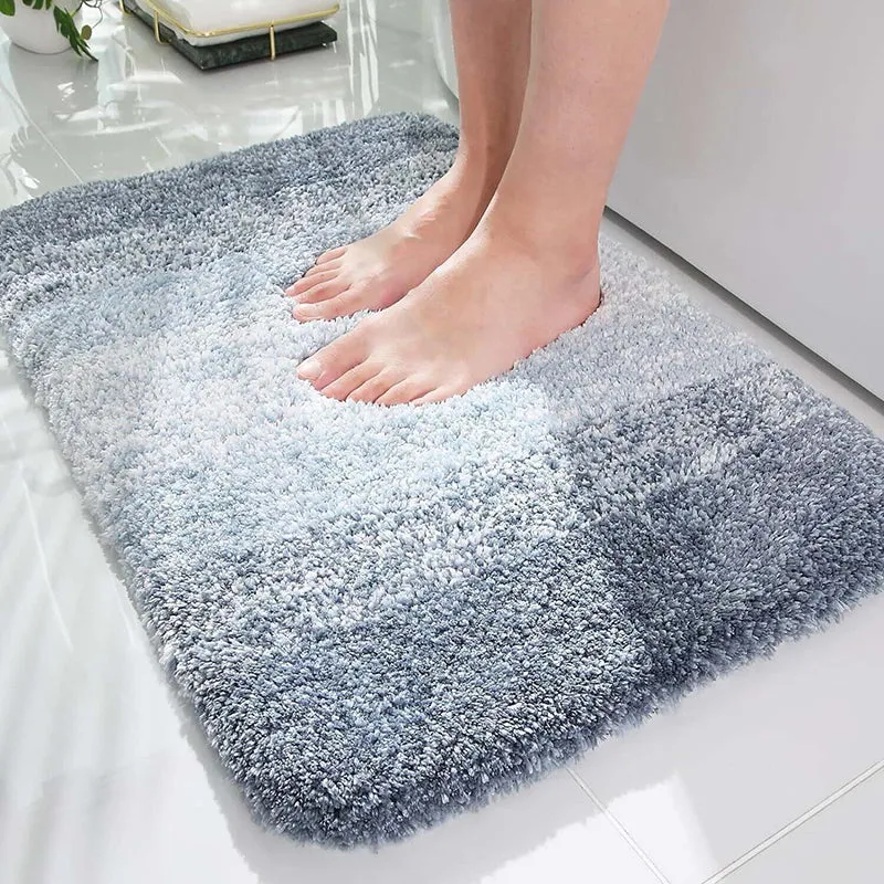 Elvira Anti Skid Striped Bath Mat (Light Grey) - Set Of Three media 3